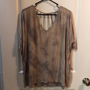 1X veryJ Short Sleeve Dolman Sleeve Top